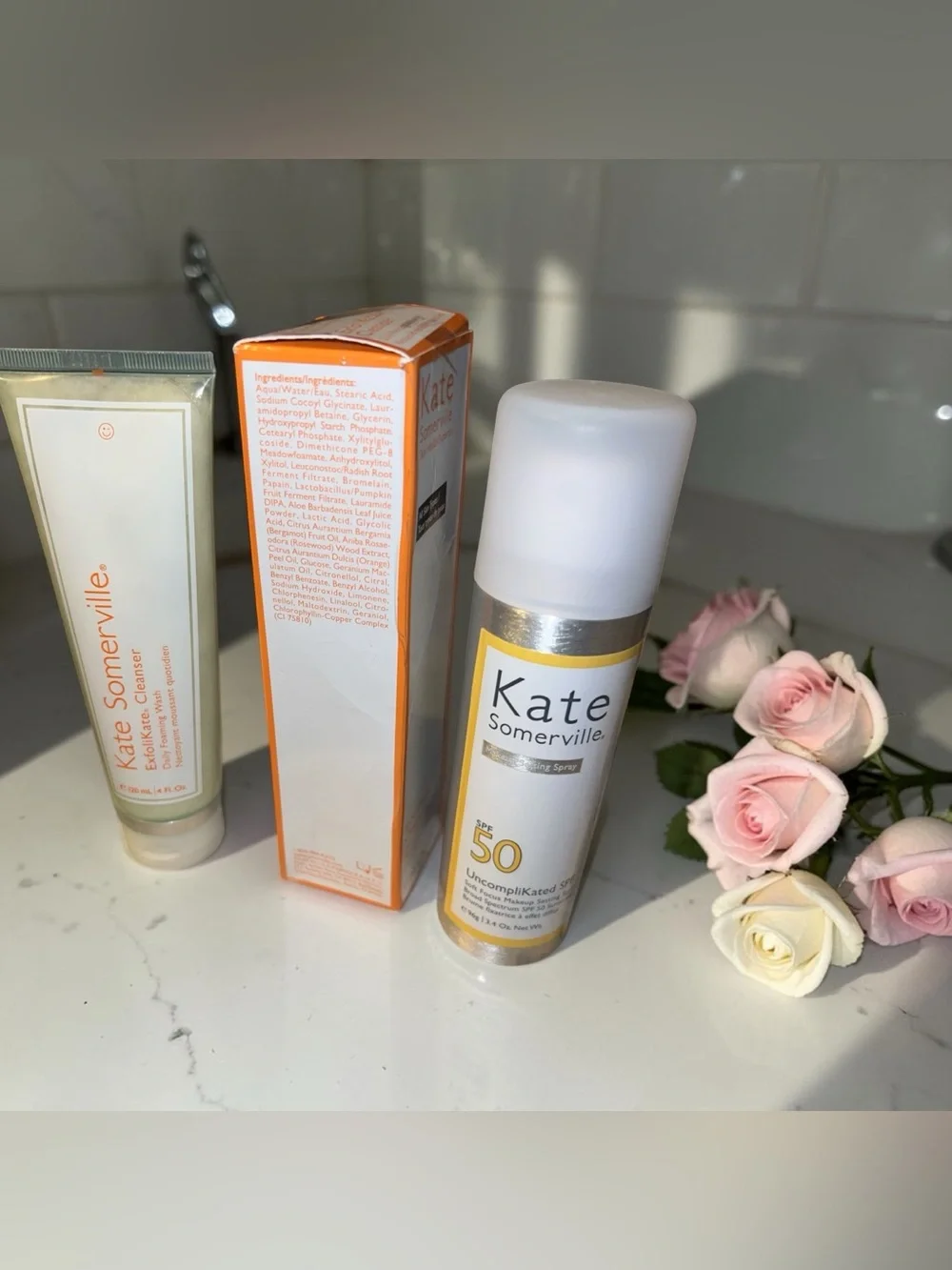 Kate Somerville White and Yellow SPF Face Mist Primer